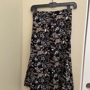 Floral midi slip skirt